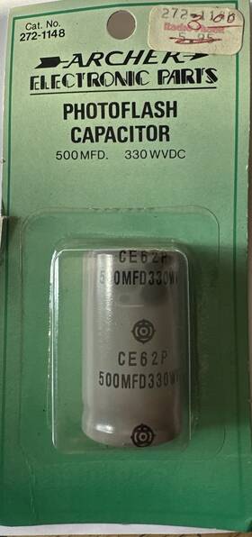 Radioshack 272-1148 Vintage - Archer Radio Shack Photoflash Capacitor Unused New