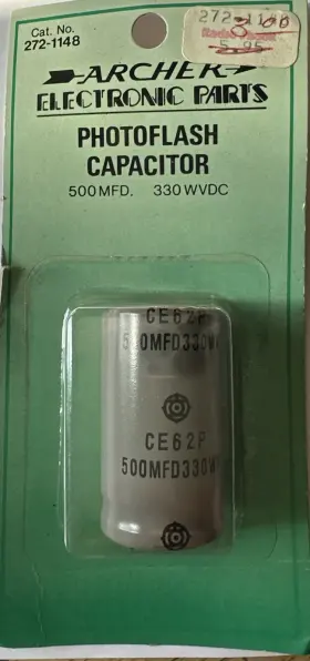 272-1148 Radioshack Vintage - Archer Radio Shack Photoflash Capacitor Unused New