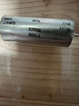 S&ei Mfg. 1736 5pcs Of S&ei Mfg. Paper In Oil Pio Audio Capacitors 0.18mfd 10% 100v