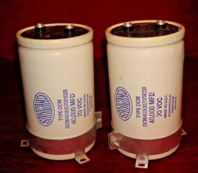 658-7912 Sangamd 2 Capacitors 40 000 Mfd 70 Vdc Type Dcm Used