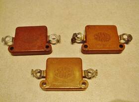 Sangamo Cm55a222k 3 Vintage Electric Co Capacitors Molded 1000v 2500v 5000v