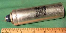 Sangamo Cp41b1fg205m Very Heavy Can Electrolytic Cap 2uf 1000vdc Clean Stud Mtd. Cp41b1fg205