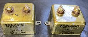 Sangamo Cp53b1ee105k 2 Mfd 200 Wvdc Bathtub Oil Capacitors Cp54b1ec205k Vintage Qty