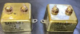 Cp54b1ec205k Sangamo Cp53b1ee105k 2 Mfd 200 Wvdc Bathtub Oil Capacitors Vintage Qty