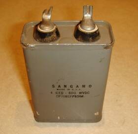 Sangamo Cp70e1ff106k 600 Vdc 4 Mfd Hermetically Sealed Oil Filled Capacitor Usa