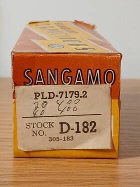 Sangamo Pld-7179.2 Vintage Dry Electrolytic Capacitor 20-40mfd 400 Volts Part No. D-182