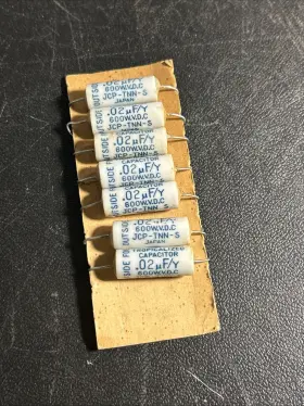 0.02mfm Shield Lot Of 7 - Nos Porcelain Capacitor 600 W.d.c. Japan New