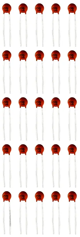 50pt22-25 Shopjimmy Lot Of 25 50pt22 22pf 50v Ceramic Capacitor