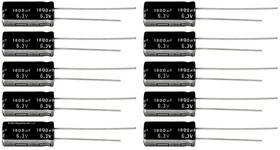 Shopjimmy 6.3ut1800-10 Lot Of 10 6.3ut1800 1800uf 6.3v Hi Temp Radial Capacitor