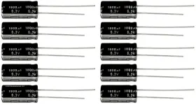 6.3ut1800-10 Shopjimmy Lot Of 10 6.3ut1800 1800uf 6.3v Hi Temp Radial Capacitor
