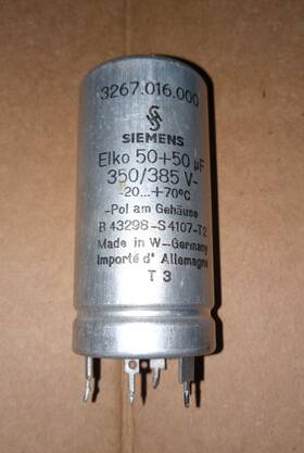 Siemens 3267.016.000 Vintage Saba Villingen Tube Radio Capacitor Elko 50uf 385v