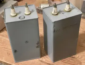 Xlmjw50-1 Solar 2 Nos Hi-voltage 1 Mfd Us Navy Capacitors 5kv Ks-8976