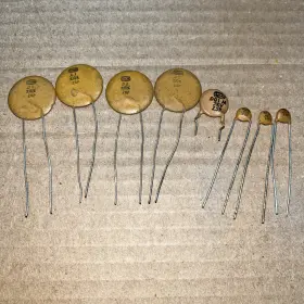 Z5p-z5u Solar Assorted Vintage 1950s Ceramic Disc Tone Capacitors 8 Pieces