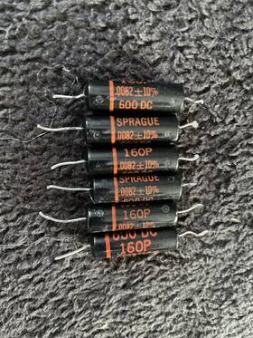Sprague .0082 6 - Vintage Black Beauty 10% 600v Tonecapacitors