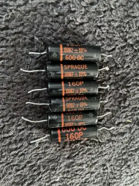 0082 Sprague .0082 6 - Vintage Black Beauty 10% 600v Tonecapacitors