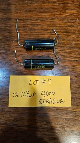 Sprague 109p Matched Pair 1957 0.1uf 400v Pio Black Beauty Bumble Bee Paper In Oil #9