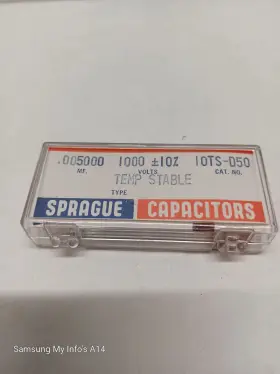 10ts-d5 Sprague 10ts-5d Capacitors. .005000 Mf 1000 Volts. 5 Each