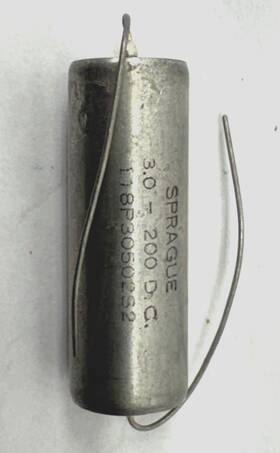 Sprague 118p30502s2 Capacitor 3 Uf 200 V Nos Vitamin Q Style Qty Available