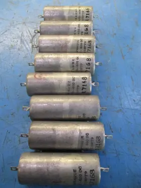 118pt9 Sprague 1 Mdf/400v Dc Pio Capacitors Lot Of Eight