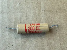 157p Sprague Vintage .1 Uf 200v Molded Capacitor Cream Tube Amp Tone Qty