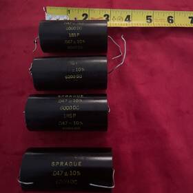 Sprague 185p 4pcs Very Rare Vintage 6000dc Capacitors .047 10%