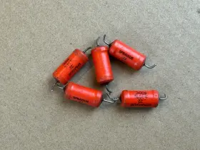 192p Sprague 5 Vintage .22 Uf 80v Pacer Capacitors Tone Caps Test Good