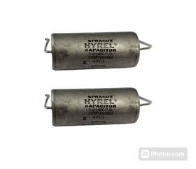 Sprague 195p10504s2 Hyrel Capacitor Lot Of Two 4701 Unused No Box 1.0 - 400 Dc