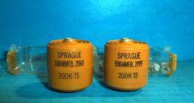 Sprague 200k-t5 Doorknob Capacitors 500pf 20kv 2pcs