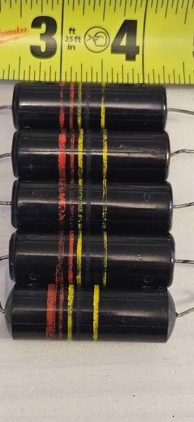Sprague .22uf/20%/400v 5 Vintage Bumble Bee .22uf 400v 20% Capacitors