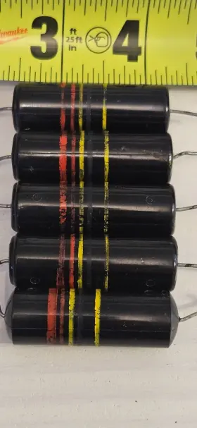Sprague .22uf/20%/400v 5 Vintage Bumble Bee .22uf 400v 20% Capacitors