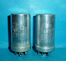 290-013 Sprague 2 Electrolytic Can Capacitors 40/40uf 450vdc 40/40mfd 450v