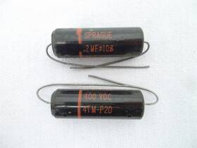 Sprague 4tm-p20 2x .2uf 400v Nos Black Beauty Capacitor .2 Mfd 400 Volt A
