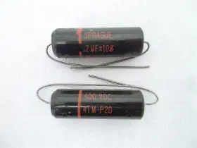 4tm-p20 Sprague 2x .2uf 400v Nos Black Beauty Capacitor .2 Mfd 400 Volt A