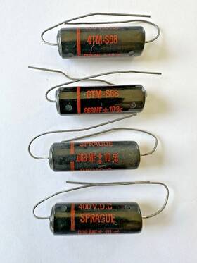 Sprague 4tm-s68 Black Beauty Capacitor .068mf 400vdc Nos Quantity Of 4