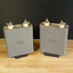 Cp70e1dj205k Sprague 50697 Pair Nos Vintage #50697 Capacitors 2.0 - 2000 D.c.