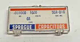 5ga-d10 Sprague Vintage Cera-mite Ceramic Disc Capacitor .001uf 1000v