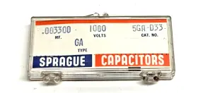 5ga-d33 Sprague Vintage Nos Ga Type Ceramic Disc Capacitor 0.0033uf 1000v