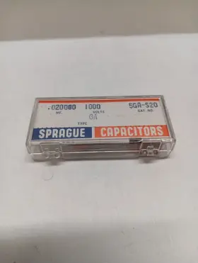 5ga-s20 Sprague Capacitor .0200000 Mf 1000 Volts. Cat. No. 5ga-s20. 5 Pieces