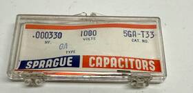 Sprague 5ga-t33 New Vintage Nos Ceramic Disc Capacitors .000330uf 1000v