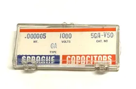 5ga-v50 Sprague Vintage Ga Type Capacitor .000005 Mf 1000v Nos