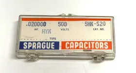 5hk-s20 Sprague Vtg Nos Vintage Ceramic Disc Capacitor .02uf 500v Hyk - Lot Of 5