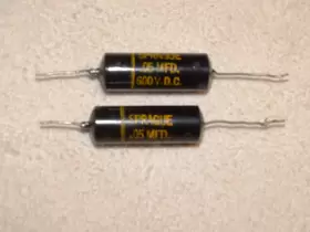 Sprague 600dc 2 -vintage Black Beauty Capacitor Pulls .05 600vdc Pio
