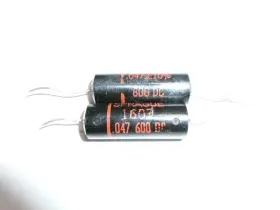6bq5 Sprague 2 Vintage Black Beauty Tone Capacitors .047uf 600v