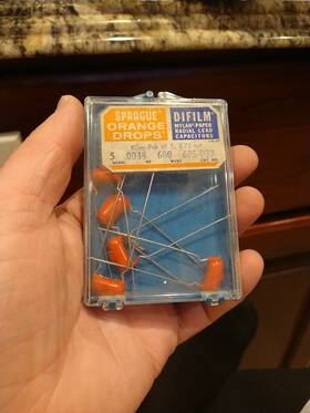 Sprague 6ps-d39 Qty 5 .0039 600 Nos Capacitors Difilm Mylar Paper Radial Lead