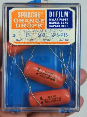 6ps-p15 Sprague Lot Of 4 Difilm Orange Drops .15 Uf 600 V Capacitors Nos