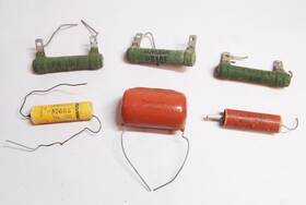 Sprague 6ps-p47 Capacitors Clarostat Pr10f Sangamo Atoms Tva-1303 Untested