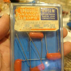 Sprague 6ps-s12 .012 600 Qty 5 In Kleerpak Orange Drops Mylar Paper Radial Lead