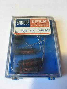 Sprague 6tm-d68 5 Nos Nib Vintage Black Beauty .0068 Uf 600v Capacitors Guitar Amplifier