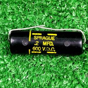 Sprague 6tm-p1 Vintage Capacitor 0.2uf 600v Black Beauty Audio Tube Amp Restoration Usa