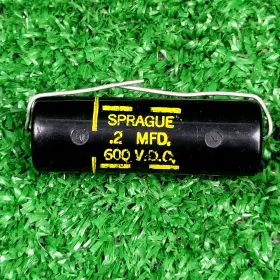 6tm-p1 Sprague Vintage Capacitor 0.2uf 600v Black Beauty Audio Tube Amp Restoration Usa